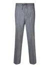 Brunello Cucinelli Grey Drawstring Trousers In Gray