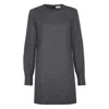 Brunello Cucinelli Wool And Cashmere Minidress In Gray