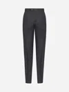 Brunello Cucinelli Men Grey Gabardine Leisure Fit Trousers