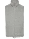 Brunello Cucinelli High-neck Wool Gilet In Grey