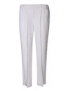Brunello Cucinelli Grey High-waisted Trousers In Grey