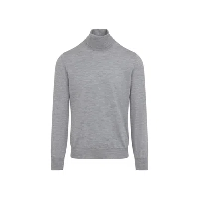 BRUNELLO CUCINELLI GREY HIGHNECK PULLOVER