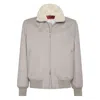 Brunello Cucinelli Cashmere Beaver Bomber Jacket In Gray