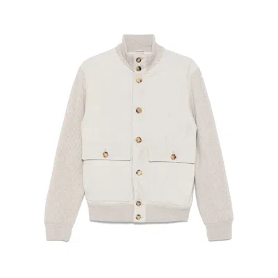 BRUNELLO CUCINELLI BRUNELLO CUCINELLI GREY JACKETS - LIGHTWEIGHT JACKETS MEN