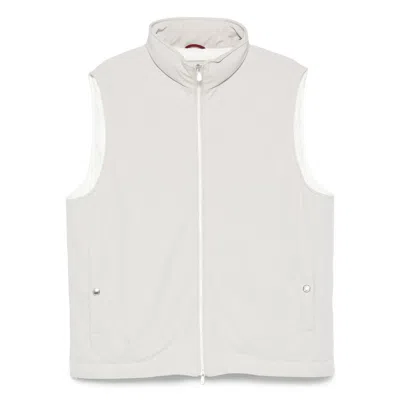 Brunello Cucinelli Grey Jackets - Waistcoats & Gilets Men In Gray