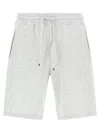 Brunello Cucinelli Grey Jersey Bermuda Shorts In Grey