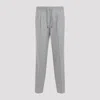 Brunello Cucinelli Wool Track Pants In Grey