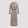 Brunello Cucinelli Long Fitted Dress With Textured Knit