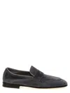 Brunello Cucinelli Grey Leather Loafers In Grey