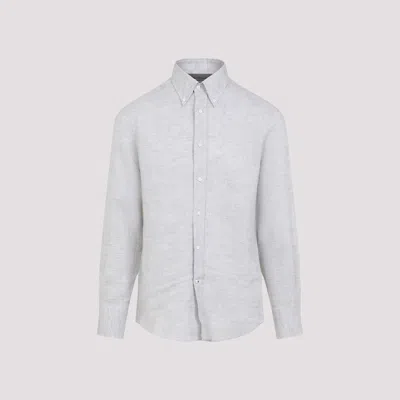 BRUNELLO CUCINELLI GREY LINEN SHIRT