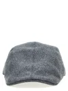 Brunello Cucinelli Logo Embroidery Hat In Grey
