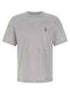 Brunello Cucinelli Layered Crewneck T-shirt Stitch Detailing In Gray