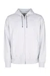Brunello Cucinelli Grey Long Sleeves Zip-up Hoodie