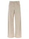 Brunello Cucinelli Loose Barrel Jeans Gray In Neutral