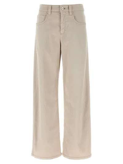 BRUNELLO CUCINELLI GREY LOOSE BARREL JEANS
