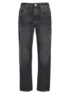 Brunello Cucinelli Black Skinny Denim Jeans In Grey