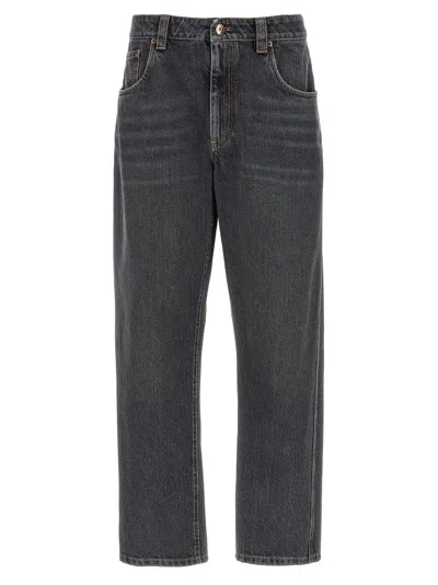 BRUNELLO CUCINELLI GREY MONILE JEANS