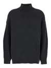 Brunello Cucinelli Oversized Grey Ribbed Sweater In Cashmere, Wool And Lurex Woman In Grey