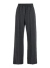 Brunello Cucinelli Grey Pants With Elastic Waist In Wool Blend Stretch Woman