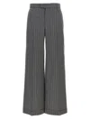 Brunello Cucinelli Striped Tailored Trousers In Grey