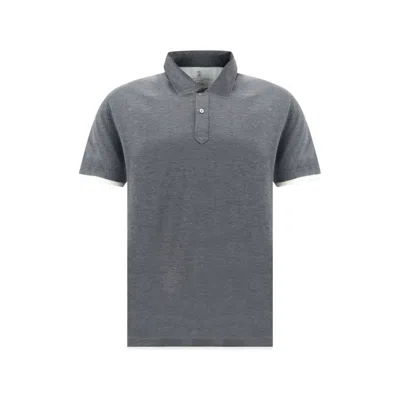 Brunello Cucinelli Grey Polo Shirt