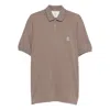 Brunello Cucinelli Embroidered-logo Cotton Polo Shirt In Brown