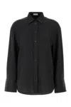 Brunello Cucinelli Grey Relaxed Solid Shirt In Black