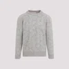 Brunello Cucinelli Geometric Alpaca Blend Sweater In Grey