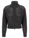 Brunello Cucinelli Rustic Dazzling Net Sweaters And Cardigans Gray