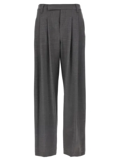 BRUNELLO CUCINELLI GREY SARTORIAL BAGGY PANTS