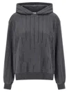 Brunello Cucinelli Cotton Sequin-stripe Hoodie In Gray
