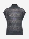 Brunello Cucinelli Sequin-embellished Striped Vest