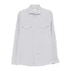 Brunello Cucinelli Double-pocket Long-sleeve Shirt In Gray
