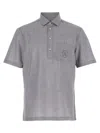 Brunello Cucinelli Grey Short Sleeves Logo Polo