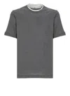 Brunello Cucinelli Layered T-shirt In Grey