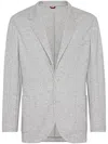 Brunello Cucinelli Single-breasted Cashmere Blazer In Grey