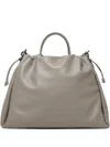 Brunello Cucinelli Monili Chain Detailed Drawstring Tote Bag In Grey