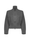 Brunello Cucinelli Grey Sparkling Knit Zip-up Cardigan