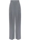 Brunello Cucinelli Wool Trousers In Grey