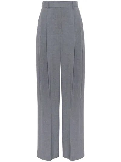 BRUNELLO CUCINELLI GREY STRAIGHT LEG PANTS