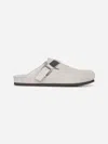 Brunello Cucinelli Grey Suede Monili Clogs