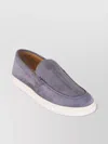 Brunello Cucinelli Slip-on Suede Loafers Rubber Sole In Grey