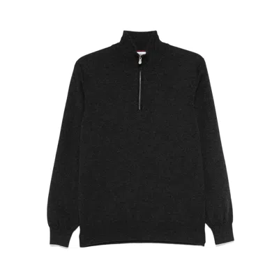 BRUNELLO CUCINELLI BRUNELLO CUCINELLI GREY SWEATERS & KNITWEAR - SWEATSHIRTS MEN