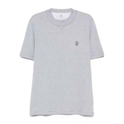 Brunello Cucinelli Grey T-shirts & Vests - T-shirts Men In Gray