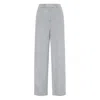Brunello Cucinelli Linen-wool Tailored Trousers In Gray