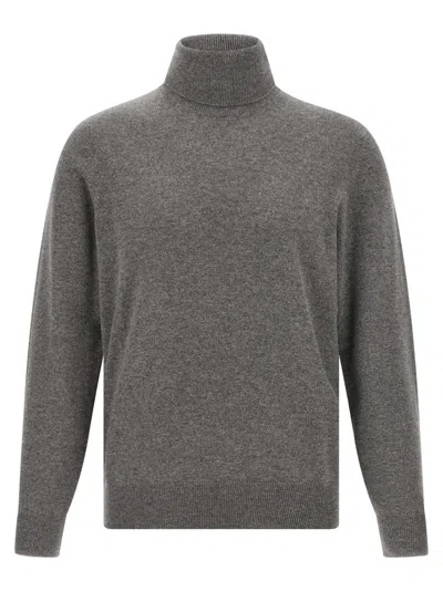 BRUNELLO CUCINELLI GREY TURTLENECK SWEATER