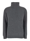 Brunello Cucinelli Cashmere Turtleneck Sweater In Grey
