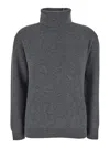 Brunello Cucinelli Cashmere Turtleneck Sweater In Grey