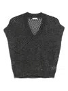 Brunello Cucinelli Grey V Neck Sweatshirt