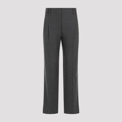 BRUNELLO CUCINELLI GREY VIRGIN WOOL PANTS